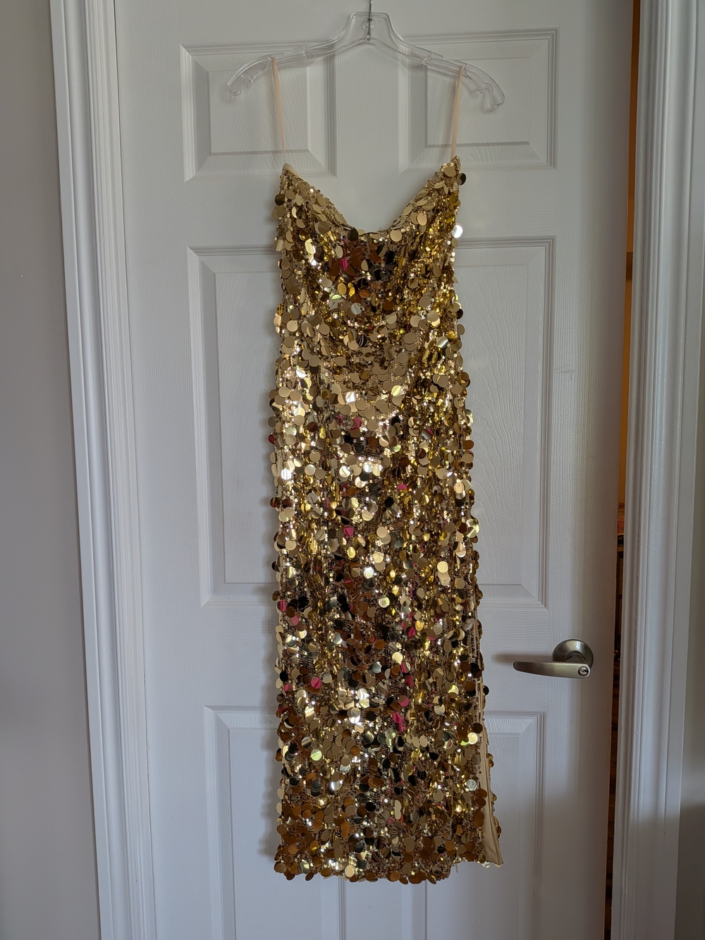 Runaway The Label Gabourne Dress - Gold Sequin Strapless Dress
